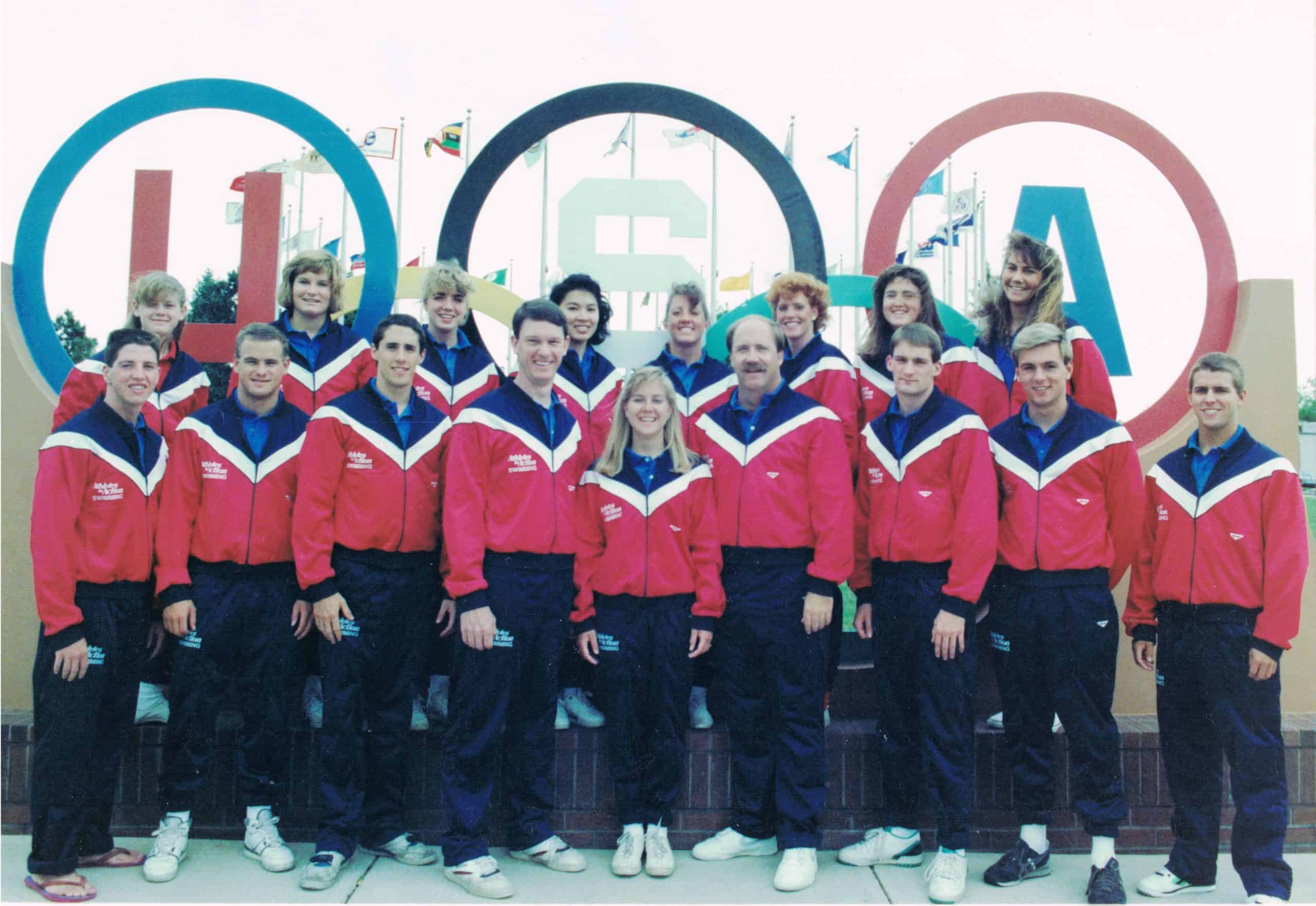 AIA aquatics athletes in the pool