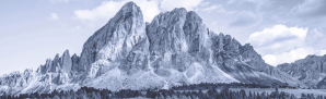grayish bluish tinted picture of mountains