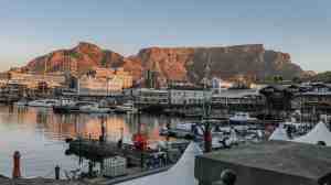 Aerial view of a marina in South Africa