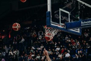 basketball going through the net