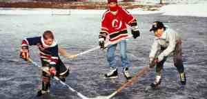 children playing hockey
