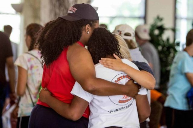 females hugging