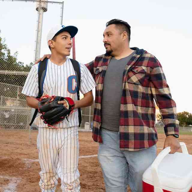father and baseball player son