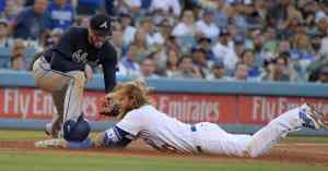 Baseball player sliding