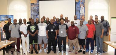group of HBCU athletes and coaches