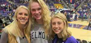 trio of blonde female athletes