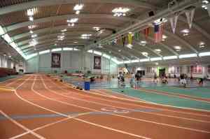 Jun 16, 2012; Bloomington, IN, USA; General view of the Harry Gladstein fieldhouse for indoor track and field on the University of Indiana campus. Mandatory Credit: Kirby Lee/Image of Sport-US PRESSWIRE