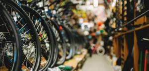 row of bike tires
