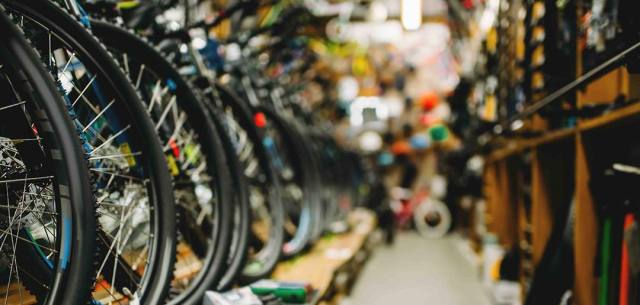 row of bike tires