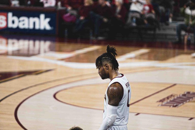 basketball player on court