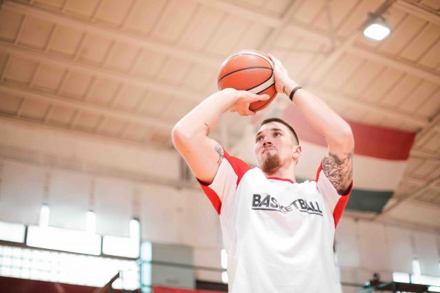 basketball player shooting ball