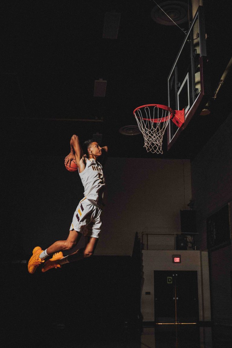 basketball player making a jump shot