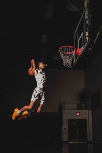 basketball player making a jump shot