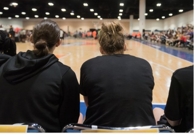 People at indoor court