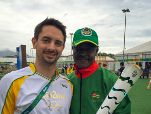 two men smiling