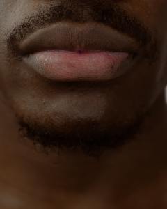 close up of a man's mouth