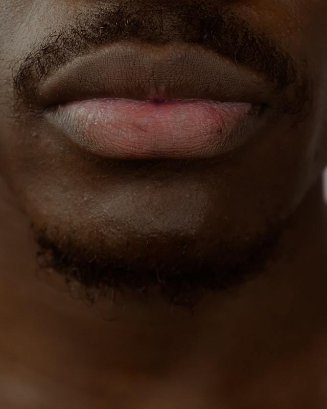 close up of a man's mouth