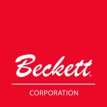 Logo for Beckett Corporation with White Text on Red Background