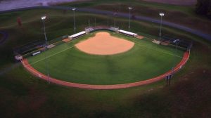 Lighted softball field at Athletes in Action Sports Complex in Xenia.  Built on land from the former Ohio Veteran's Children's Home, Athletes in Action installed seven synthetic turf playing fields in 2006 including two soccer, two softball, one baseball and one football field.  TY GREENLEES / STAFF