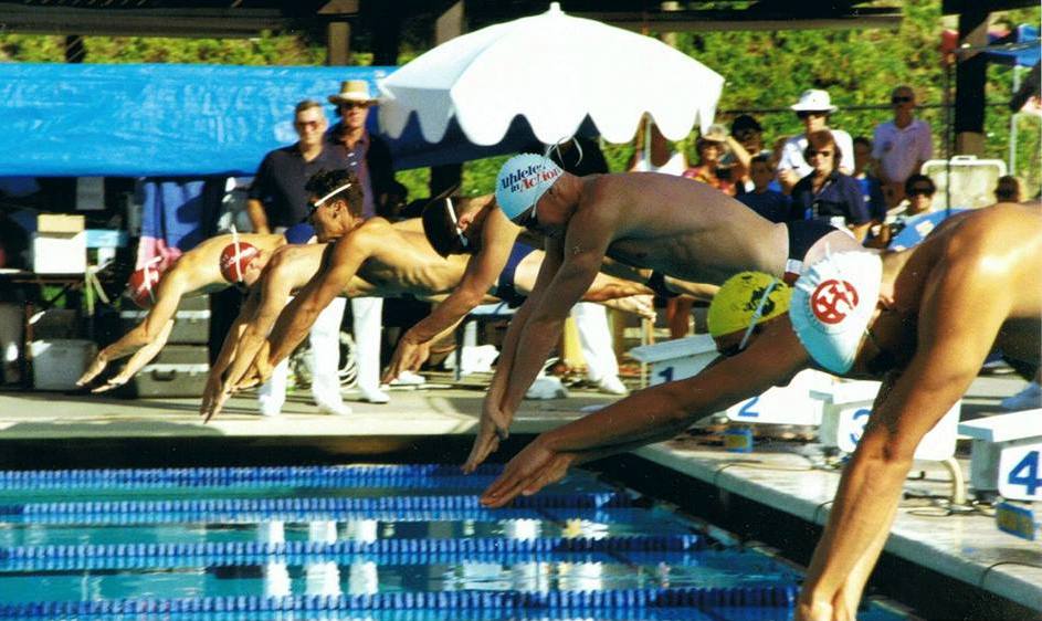 Josh Davis swimming at U.S. nationals in 1992