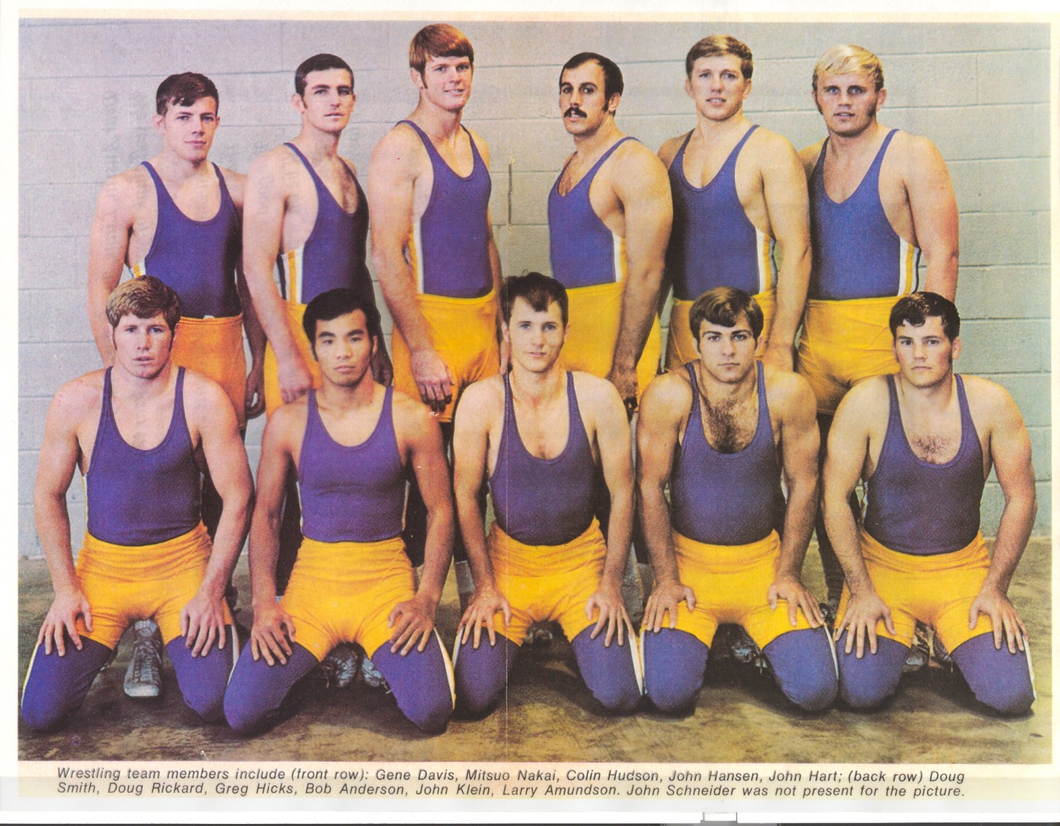 Athletes in Action wrestling team, 1971