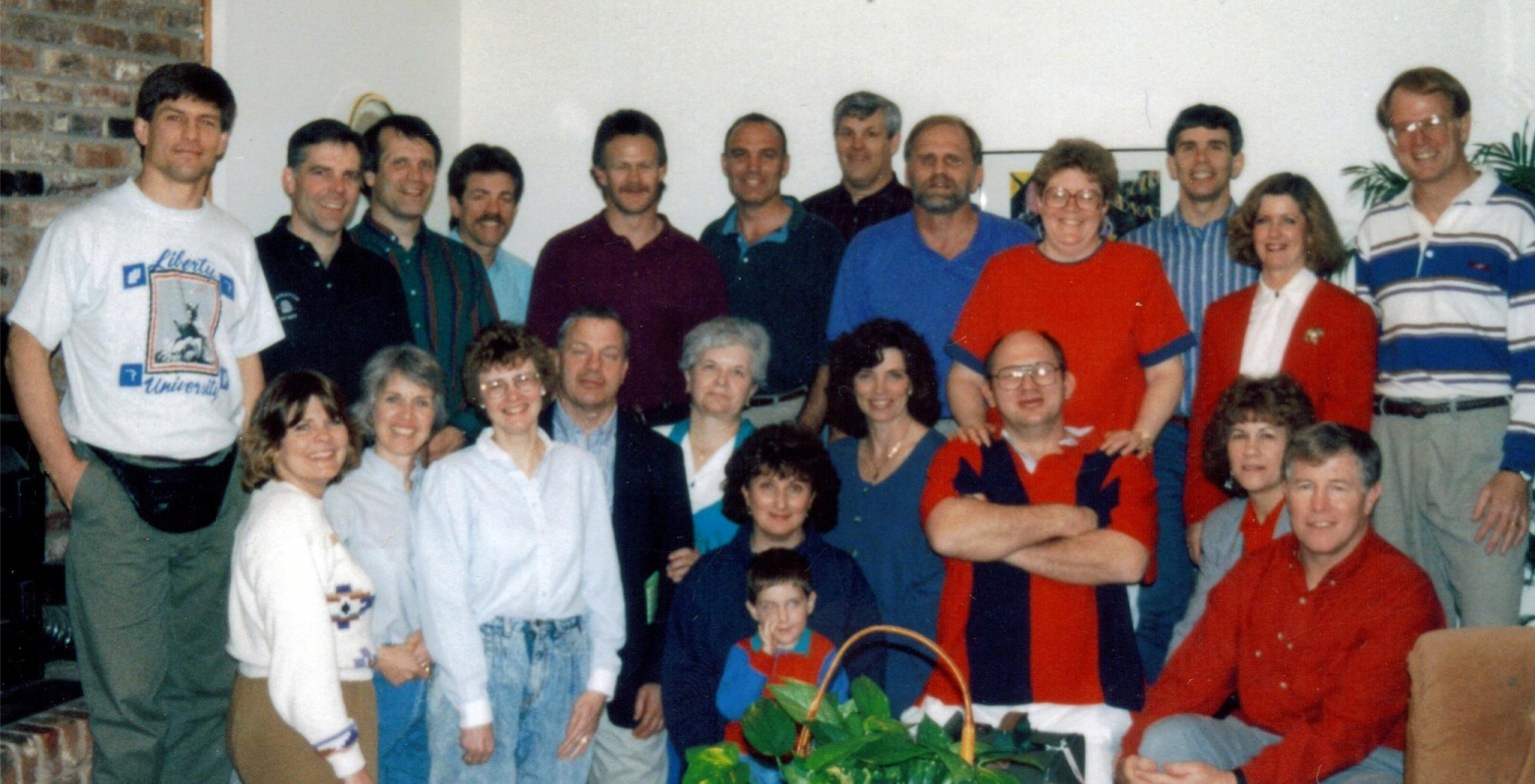 Athletes in Action wrestlers at a 1994 reunion