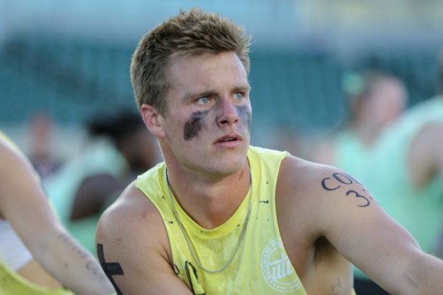 Athlete with eye black focused during competition at Ultimate Training Camp