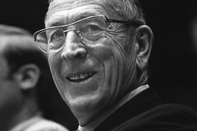 Coach John Wooden smiling
