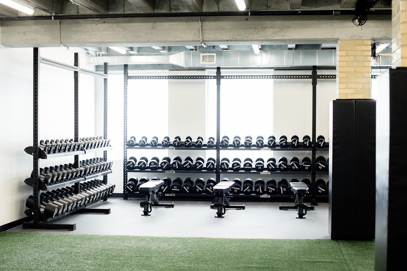 Weight room at the AIA Sports Complex