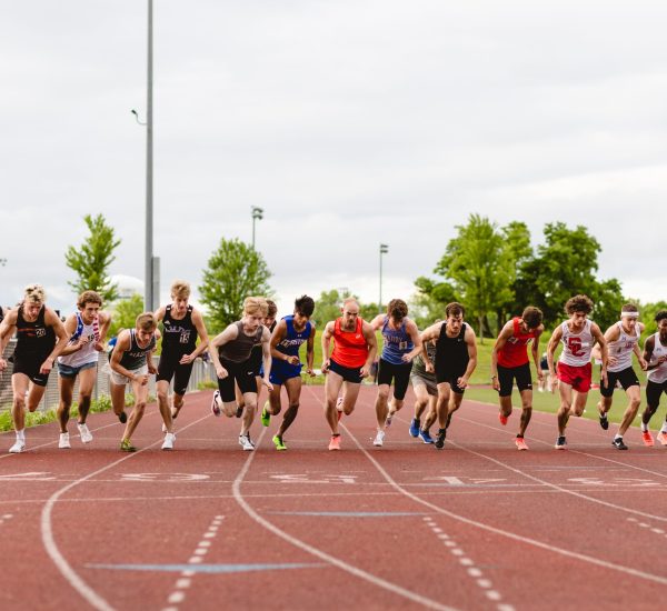 starting line to elite mile at Take Flight Distance Classic 2021